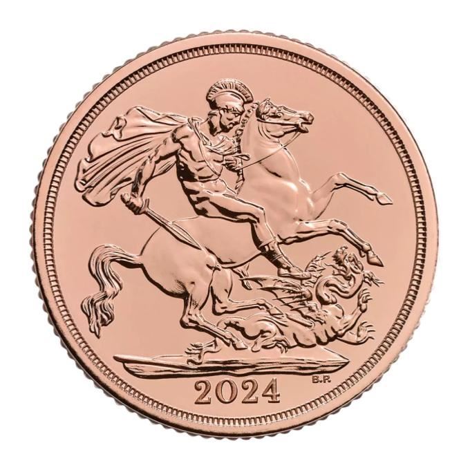 2024 UK 1/2 Sovereign - KCIII Gold Coin