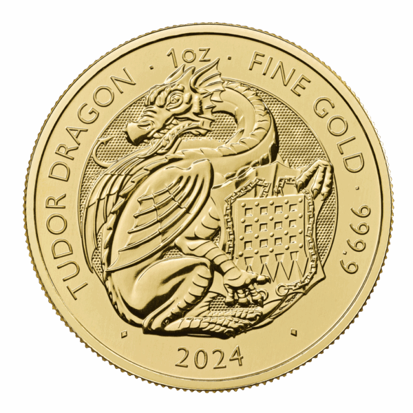 2024 1oz UK Tudor Beast 'Tudor Dragon' Gold Coin