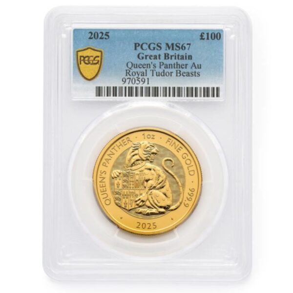 PCGS 2025 1oz Gold Tudor Beast 'Panther' MS67