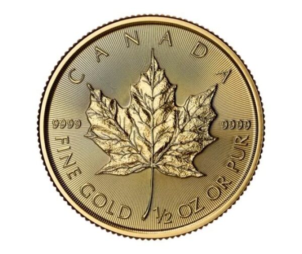 2025 1/2oz 24k Gold Canadian Maple Leaf