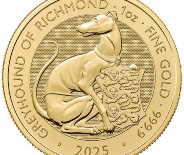 2025 1oz UK Tudor Beast 'Greyhound of Richmond' Gold Coin