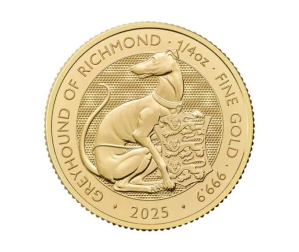 2025 1/4oz UK Tudor Beast 'Greyhound of Richmond' Gold Coin