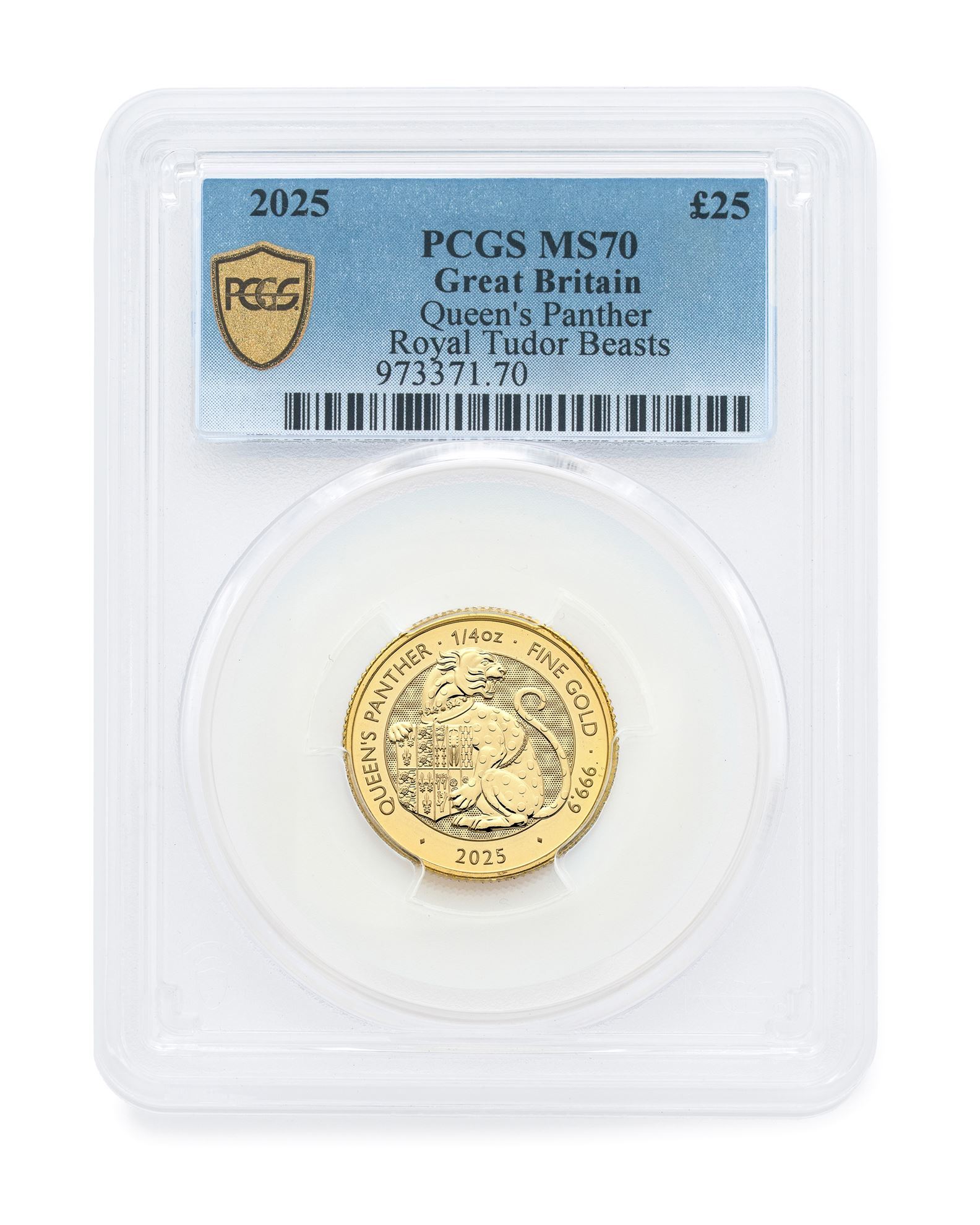 PCGS 2025 1/4oz Gold Tudor Beast 'Panther' MS69